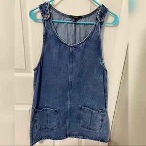 Forever 21 denim overalls dress with pockets